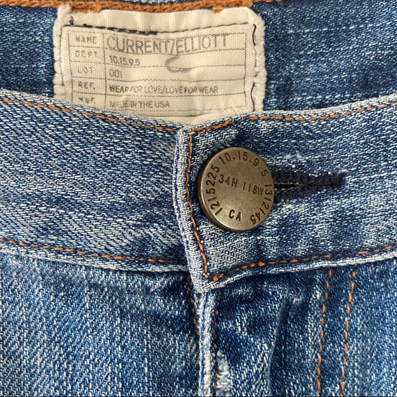 Current/Elliott The Boyfriend Distressed Jeans Sz 28 - Picture 5 of 9